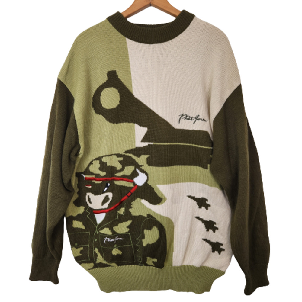 90s Phat Farm Cow Sweater XXL
